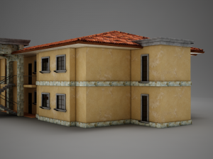 3d tropical latin mexican beach medium building Model 3D