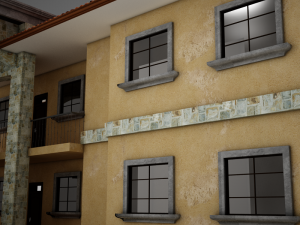 3d tropical latin mexican beach medium building Model 3D