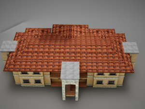 3d tropical latin mexican beach medium building Model 3D