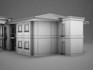 3d tropical latin mexican beach medium building Model 3D