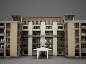 3d modern tropical latin mexican beach tower hotel hacienda Modelo 3D