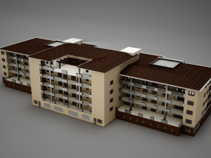3d modern tropical latin mexican beach tower hotel hacienda Modelo 3D
