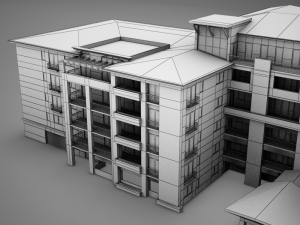 3d modern tropical latin mexican beach tower hotel hacienda Modelo 3D
