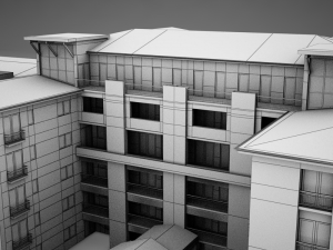 3d modern tropical latin mexican beach tower hotel hacienda Modelo 3D