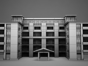 3d modern tropical latin mexican beach tower hotel hacienda Modelo 3D