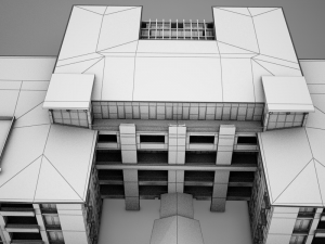 3d modern tropical latin mexican beach tower hotel hacienda Modelo 3D