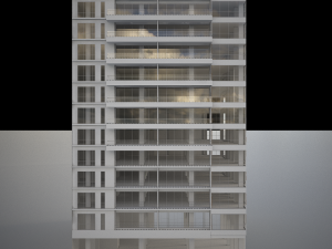 3d tower hotel moden Model 3D