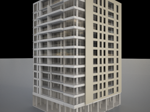 3d tower hotel moden 3D 모델