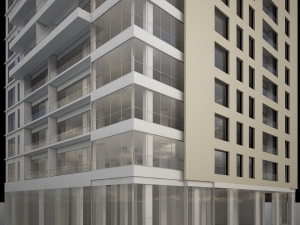 3d tower hotel moden 3D 모델