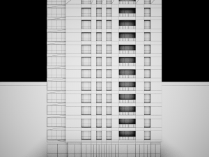 3d tower hotel moden 3D 모델
