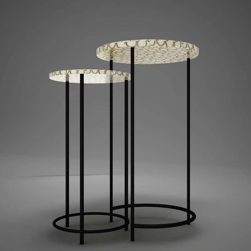 3d coffe table rounded 3D Model .c4d .max .obj .3ds .fbx .stl .blend