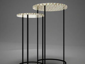 3D-Couchtisch abgerundet 3D Modell