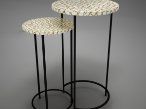 3d coffe table rounded 3D Model