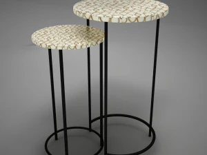 3d coffe table rounded 3D Model