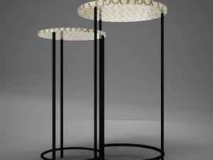3d coffe table rounded 3D Model