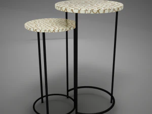 3d coffe table rounded 3D Model