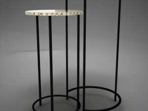 3d coffe table rounded 3D Model