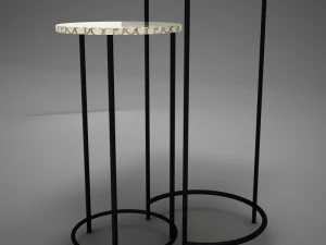 3d coffe table rounded 3D Model