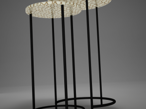3d coffe table rounded 3D Model