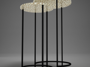 3d coffe table rounded 3D Model