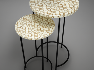 3d coffe table rounded 3D Model
