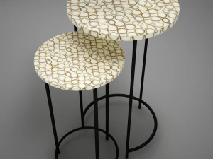 3d coffe table rounded 3D Model