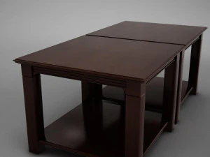 3d classic wood coffee table 3D Model