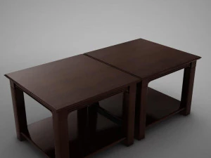 3d classic wood coffee table 3D Model