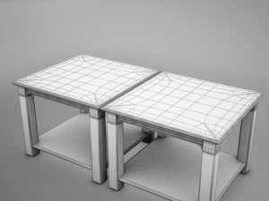 3d classic wood coffee table 3D Model