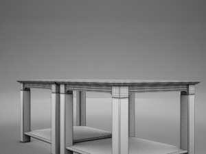 3d classic wood coffee table 3D Модель