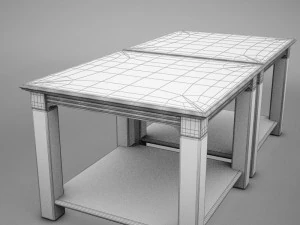 3d classic wood coffee table 3D Model