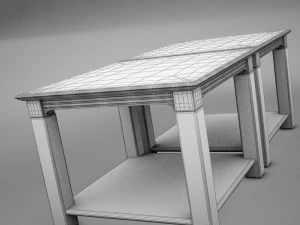 3d classic wood coffee table 3D Model