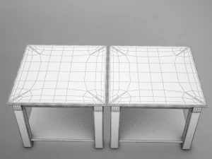 3d classic wood coffee table 3D Model