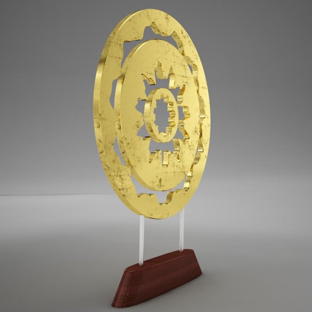 3d gold ornament tabletop 3D Model .c4d .max .obj .3ds .fbx .stl .blend 