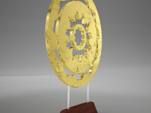 3d gold ornament tabletop 3D Model