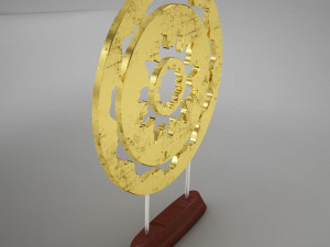 3d gold ornament tabletop 3D Model