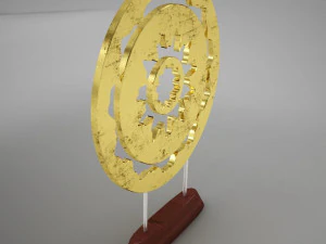 3d gold ornament tabletop 3D Model