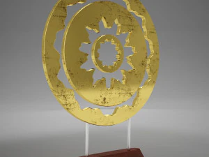 3d gold ornament tabletop 3D Model