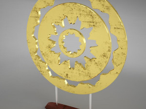 3d gold ornament tabletop 3D Model