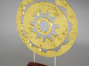 3d gold ornament tabletop 3D Model