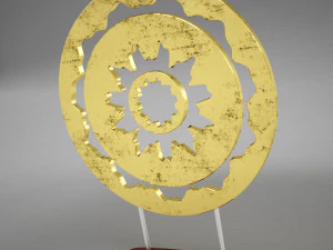 3d gold ornament tabletop 3D Model