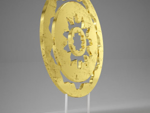 3d gold ornament tabletop 3D Model