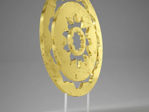3d gold ornament tabletop 3D Model