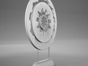 3d gold ornament tabletop 3D Model