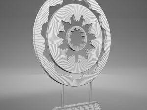 3d gold ornament tabletop 3D Model