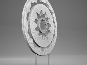 3d gold ornament tabletop 3D Model