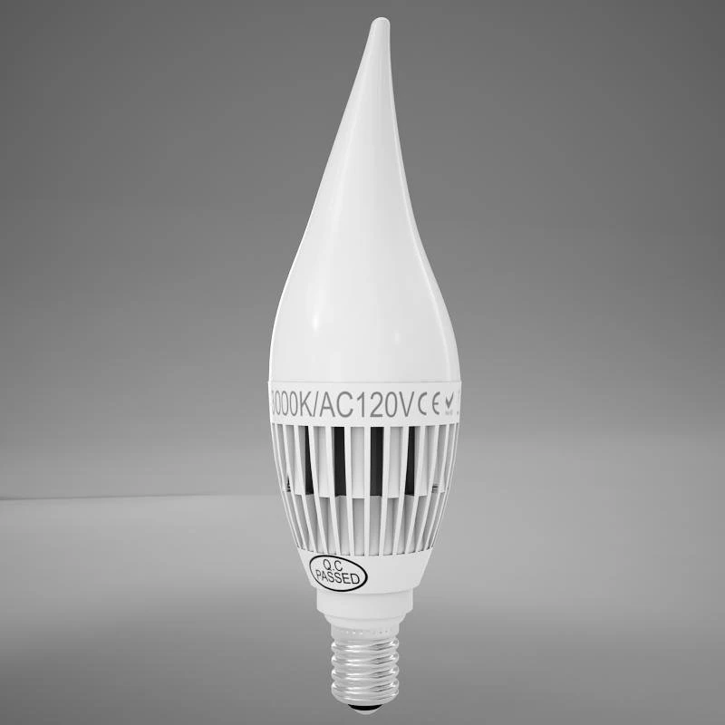 hd candle led bulb 3D Model .c4d .max .obj .3ds .fbx .stl .blend 