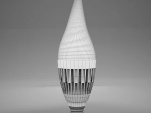 hd candle led bulb 3D Model