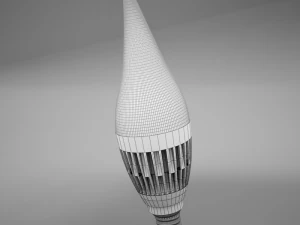 hd candle led bulb 3D Model