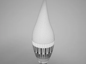 hd candle led bulb 3D Model